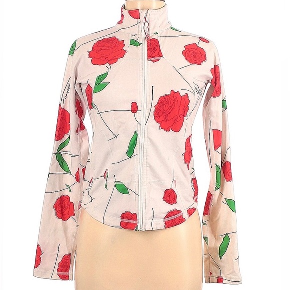 lululemon athletica Jackets & Blazers - Rare Lululemon Shape Forme Jacket Rose Print